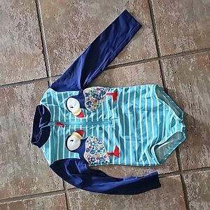 Boden zip one piece Puffin rashguard 3-4T
